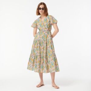 J.Crew Faux-wrap dress in Liberty Mini Floral Walk 0 or 2 No Size Tag